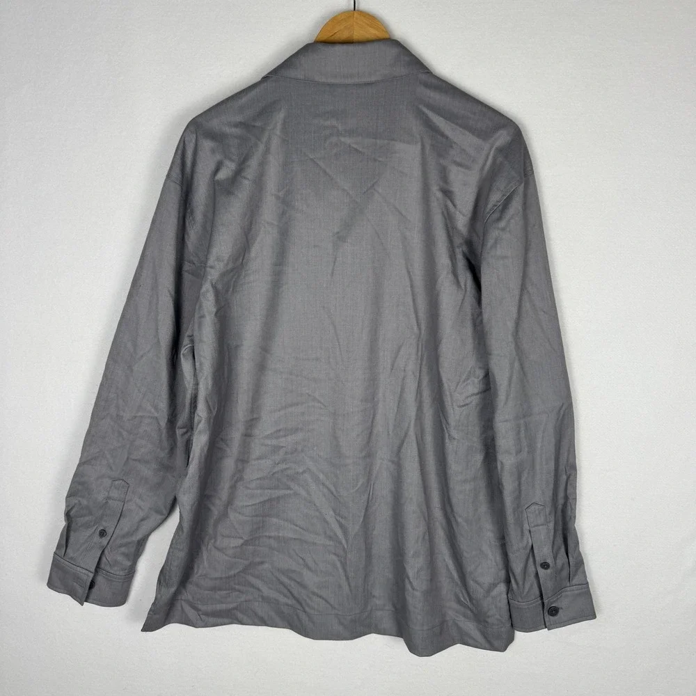 Alfani Mens Clean One Pocket‎ Heathered Shirt Jacket Casual Grey L 100185384MN